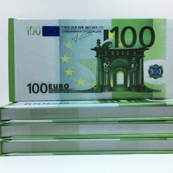 100 Euro tear-off prop money notepad