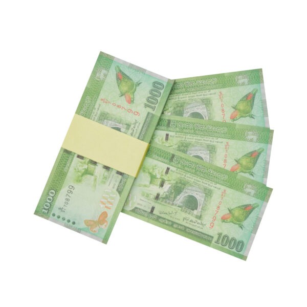 1000 Sri Lankan rupees prop money stack