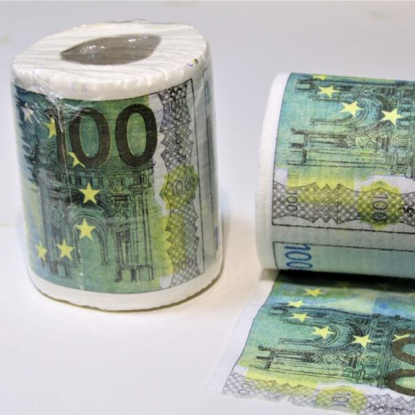 Funny toilet paper "100 Euro"