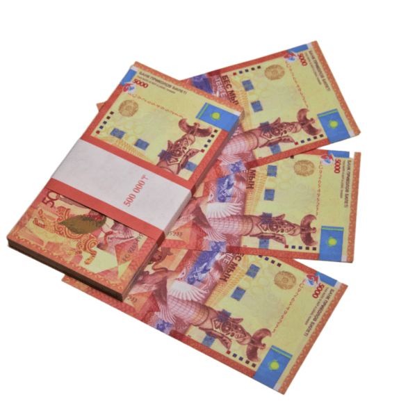 5000 Kazakhstan tenge prop money stack