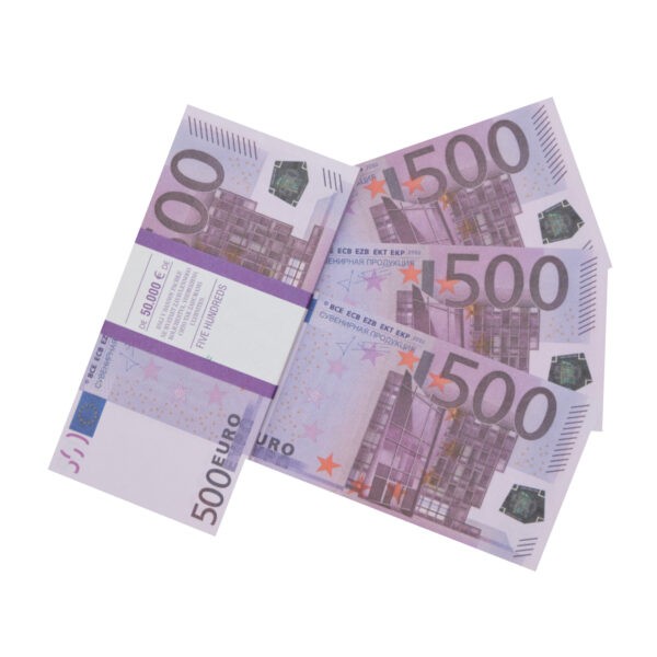 500 Euro prop money stack one-sided