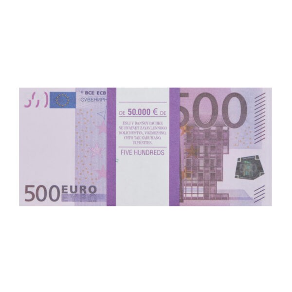 500 Euro prop money stack one-sided