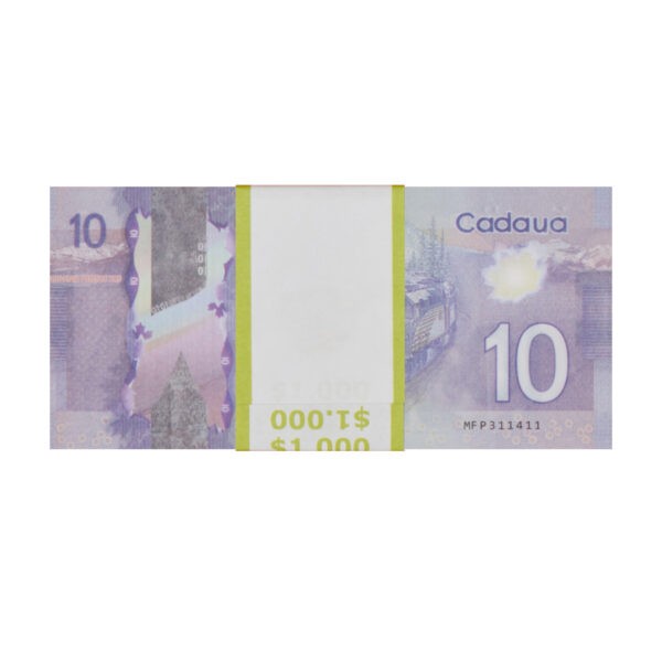 10 Canadian dollars prop money stack