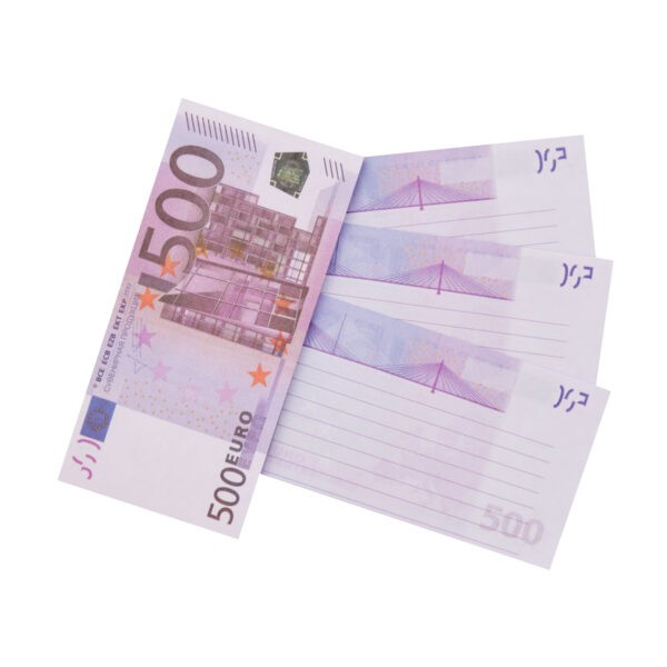 500 Euro prop money notepad