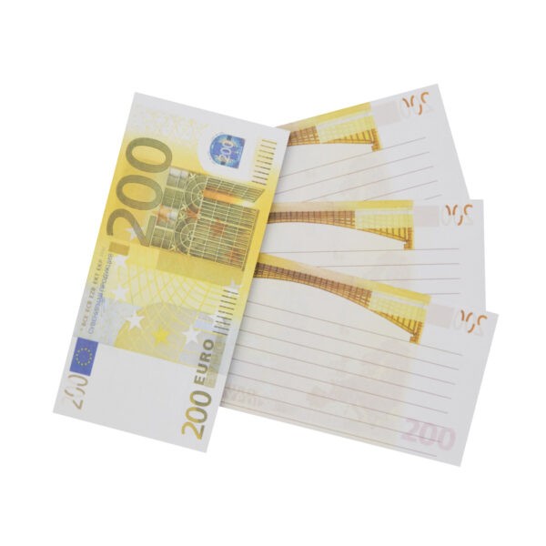 200 Euro prop money notepad