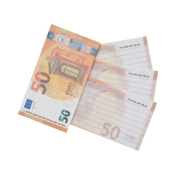 50 Euro prop money notepad