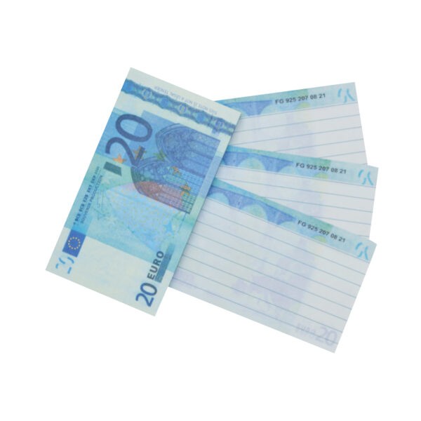 20 Euro prop money notepad
