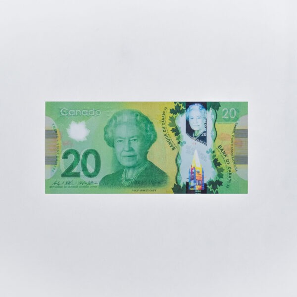 20 Canadian dollars prop money stack