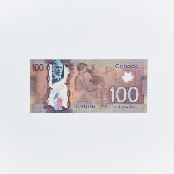 100 Canadian dollars prop money stack