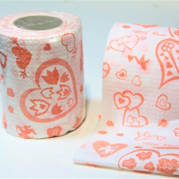 Funny toilet paper "Hearts"