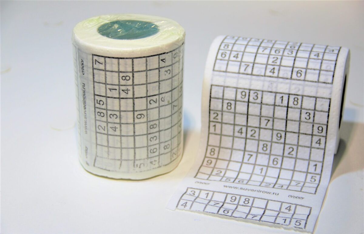 Funny toilet paper "Sudoku"