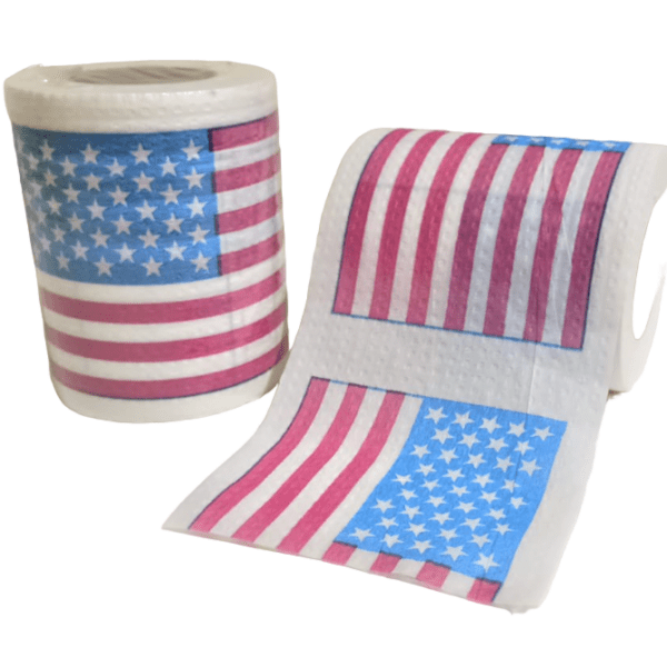 Funny toilet paper "US flag"