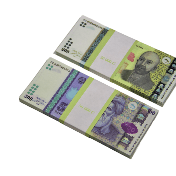 Набор №25 Сувенирные деньги Таджикские сомони (200,500)