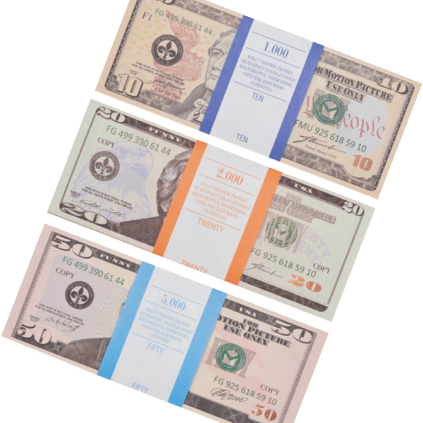 Набор № 6 Сувенирные деньги  Доллары (10, 20, 50 долларов)
