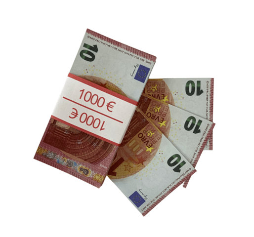 10 Euro prop money stack one-sided