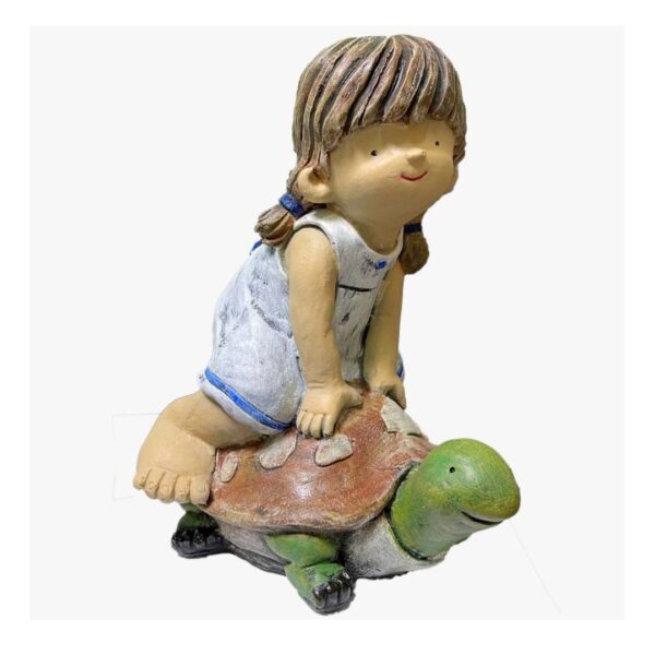 Садовая фигура Девочка на черепахе Н-36см