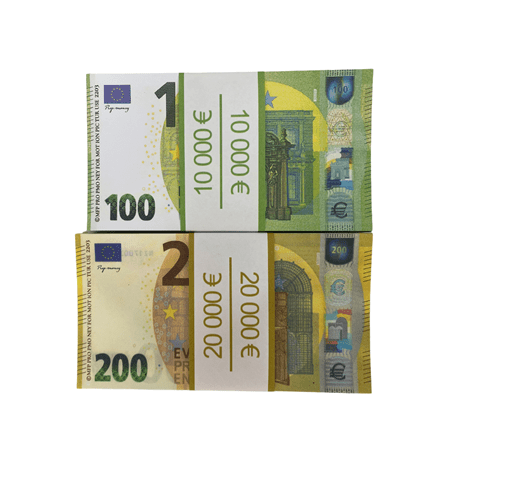 Kit of prop money 100, 200 euros