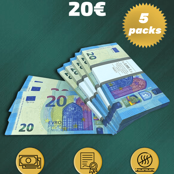 20 Euro prop money stack two-sided five packs