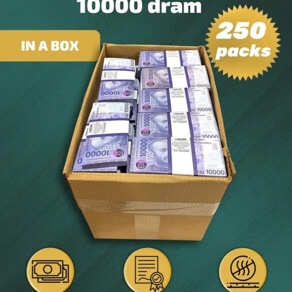10 000 Armenian dram prop money stack two-sided two hundred fifty packs